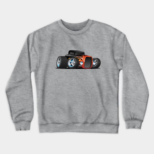 Classic Hot Rod Cartoon Crewneck Sweatshirt by hobrath